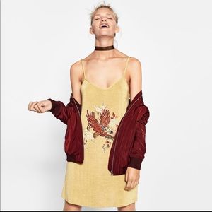 ZARA PATCH DRESS WITH STRAPS